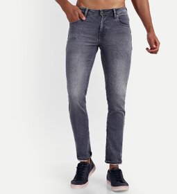 Meghz Mens Grey Ricardo Slim Jeans