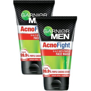 Garnier Men Acno Fight Anti Pimple Face Wash - 100g (Pack Of 2)