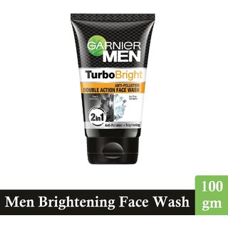 Garnier Men Turbo Bright Anti Pollution Face Wash - Pack Of 1 (100gm) Garnier Men Turbo Bright Anti Pollution Face Wash - Pack Of 1 (100gm)