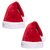Kaku Fancy Dresses Santa Clause Cap  Santa Hat  Santa Hat for Kids  Red Christmas Caps 2pcs -Red, Free Size, for Boys