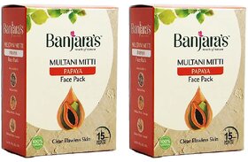 Banjaras Multani Mitti Papaya Face Pack - 100g (Pack Of 2)
