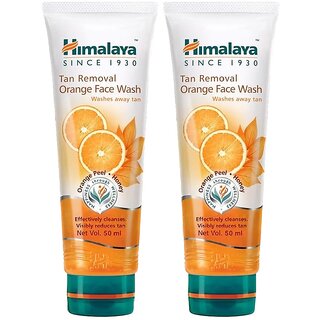                       Himalaya Tan Removal Orange Face Wash - 50ml (Pack Of 2)                                              