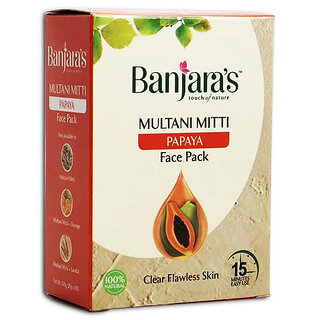 Banjaras Multani Mitti Papaya Face Pack - 100g Banjaras Multani Mitti Papaya Face Pack - 100g
