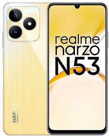 realme narzo N53 (Feather Gold, 4GB+64GB) 33W Segment Fastest Charging | Slim Smartphone | 90 Hz Smooth Display