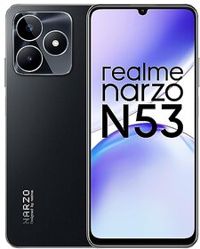 realme narzo N53 (Feather Black, 6GB+128GB) 33W Segment Fastest Charging | Slim Smartphone | 90 Hz Smooth Display