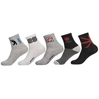 Ddh Ankle Socks Set Of 5 Pairs