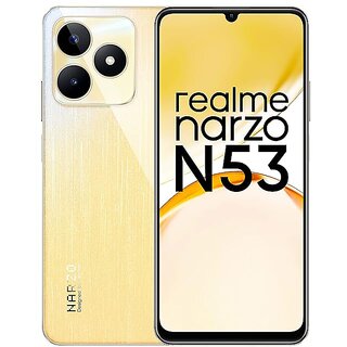 realme narzo N53 (Feather Gold, 4GB+64GB) 33W Segment Fastest Charging | Slim Smartphone | 90 Hz Smooth Display