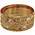 LUCKY JEWELLERY Gold Plated Designer Golden Color Traditional Ethnic 6 Pcs. Bangles Set for Women (211-J1BG-612A-6-22)