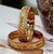 LUCKY JEWELLERY Gold Plated Designer Golden Color Traditional Ethnic 6 Pcs. Bangles Set for Women (211-J1BG-612B-6-22)