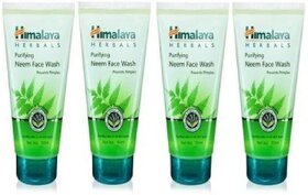 Himalaya Herbals Purifying Neem Face Wash  For Acne  Pimple Relief ( Pack of 4 ) 50ml