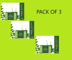 Enrich Plus Neem  Aloevera  Soap(Pack of 3) Smoothing Mosturizing Cleansing  Glowing 75gm