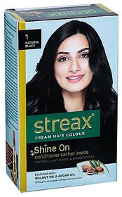 Streax Natural Black 1 Hair Colour - 25g+25ml