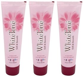 White Tone Hydrating Sun Protection Face Cream - Pack Of 3 (25g)
