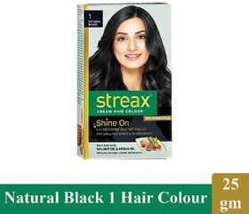 Streax Natural Black Hair Colour - Pack Of 1 (25g+25ml)