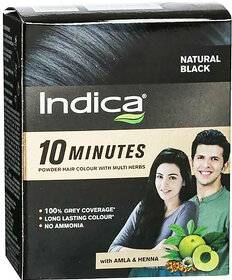 Indica Natural Black Powder Hair Colour - 40g