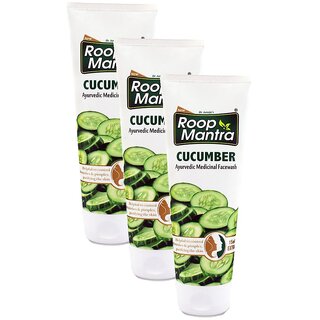                       Roop Mantra Cucumber Herbal FaceWash - Pack Of 3 (100ml)                                              