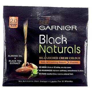 Naturals Original Black Garnier Hair Creme Color 2.0 - 20ml + 20g