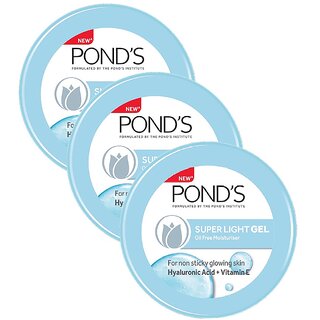                       Ponds Super Light Moisturiser Gel - Pack Of 3 (73g)                                              