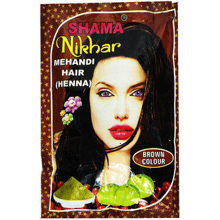Shama Nikhar Henna Mehandi Brown Hair Colour - 45g Shama Nikhar Henna Mehandi Brown Hair Colour - 45g