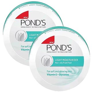                       Ponds Light Moisturiser Cream - Pack Of 2 (25ml)                                              