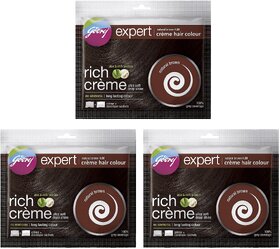 Godrej Rich Creme Natural Brown 4.0 Hair Colour - 20g+20ml (Pack Of 3)