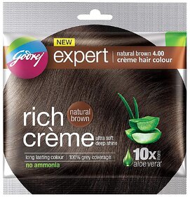 Natural Brown 4.0 Godrej Rich Creme Hair Colour (20g+20ml)