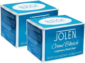 Jolen Lightens Dark Hair Creme Bleach - 113g (Pack Of 2)