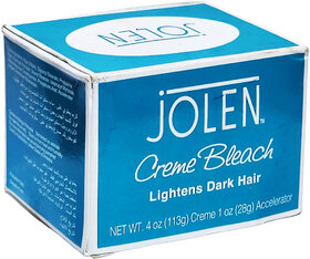 Jolen Creme Bleach Lightens Dark Hair - 113g