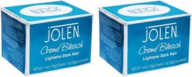 Jolen Lightens Dark Creme Bleach Hair - Pack Of 2 (113g)