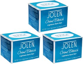 Jolen Lightens Dark Creme Bleach Hair - Pack Of 3 (113g)