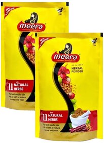 Meera Herbal Hair Wash Powder - Pack Of 2 (80g)