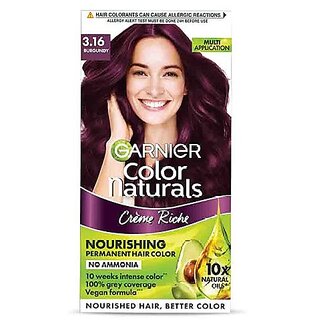                       Naturals Cream Burgundy Garnier Hair Color 3.16 - 35ml + 30g                                              