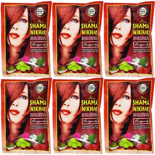 Shama Nikhar Henna Burgundy Hair Colour - 50g (Pack Of 6) Shama Nikhar Henna Burgundy Hair Colour - 50g (Pack Of 6)