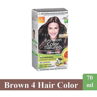                       Garnier Naturals Cream Hair Color, Brown - Pack Of 1 (75ml)                                              