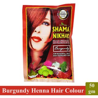                       Henna Burgundy Shama Nikhar Hair Colour - 50gm                                              