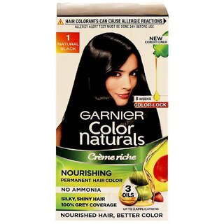                       Garnier Color Naturals Cream Natural Black 1 Hair Color - 35ml+30g                                              