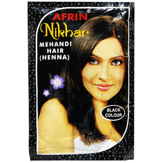                      Afrin Nikhar Mehandi Henna Hair Black Colour - 40g                                              