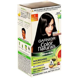                       Naturals Cream Natural Black Garnier Hair Color 1 - 35ml + 30g                                              