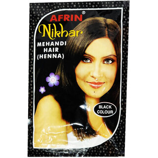 Afrin Nikhar Henna Hair Black Colour - 40gm Afrin Nikhar Henna Hair Black Colour - 40gm