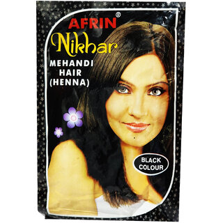                       Afrin Nikhar Mehandi Hair Black Colour (40g)                                              