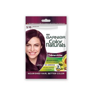                       Garnier Color Naturals Burgundy 3.16 Crme Riche Hair Color - 30ml+30g                                              