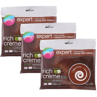                       Godrej Natural Brown 4.0 Creme Hair Colour - Pack Of 3 (20g+20ml)                                              