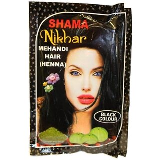                       Shama Nikhar Black Coloured Hair Mehandi Henna For Unisex - 45gm                                              