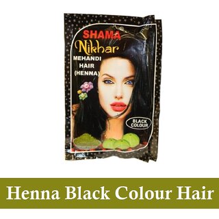                       Shama Nikhar Black Coloured Hair Mehandi For Unisex - Pack Of 1 (45g)                                              
