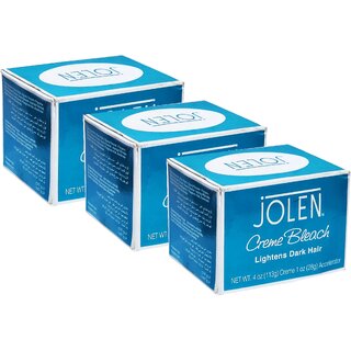Jolen Lightens Dark Hair Creme Bleach - 113g (Pack Of 3)
