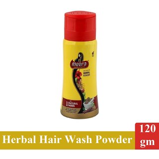                       Meera Herbal Hair Wash Powder - Pack Of 1 (120g)                                              