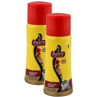 Meera Herbal Hair Wash Powder - Pack Of 2 (120g)
