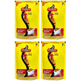 Meera Herbal Hair Wash Powder - 80g (Pack Of 4) Meera Herbal Hair Wash Powder - 80g (Pack Of 4)