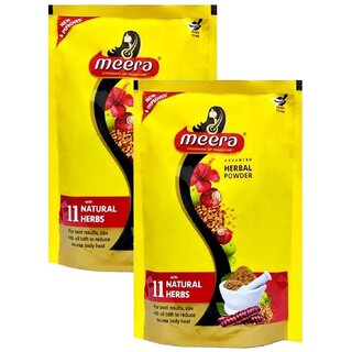 Meera Herbal Hair Wash Powder - Pack Of 2 (40g)