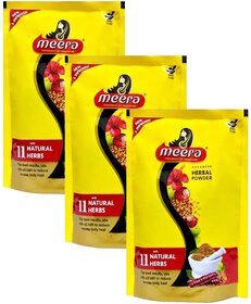 Meera Herbal Hair Wash Powder - Pack Of 3 (40g)